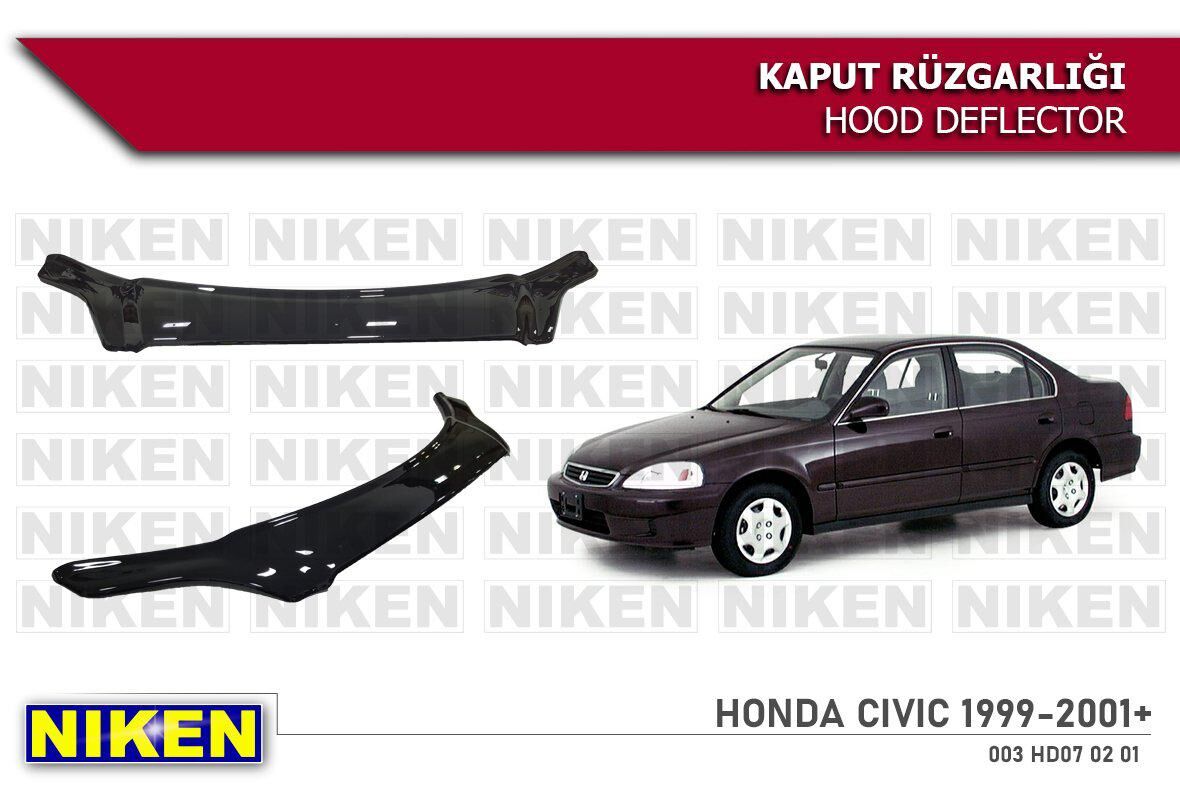 Honda civic uyumlu kaput rüzgarlığı koruyucu 1999 / 2001