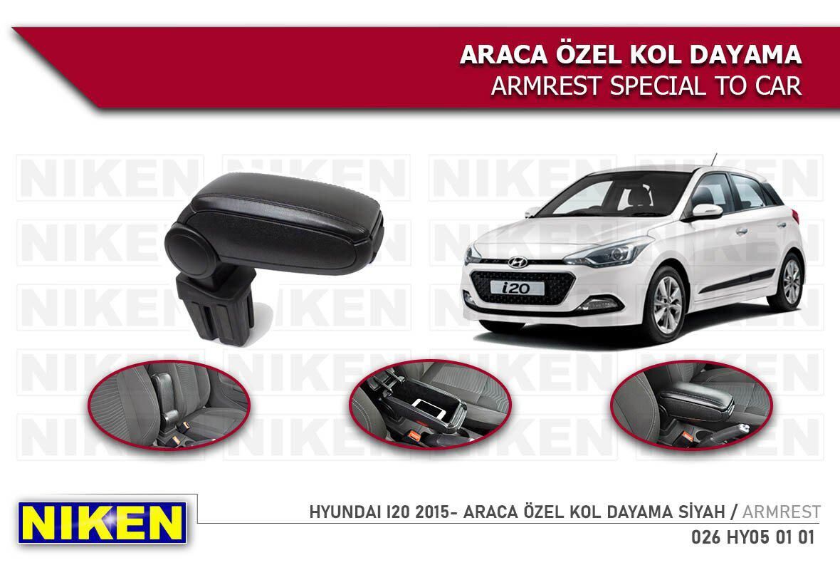 Hyundai i20 kol dayama kolçak vidasız konsol 2015+ niken