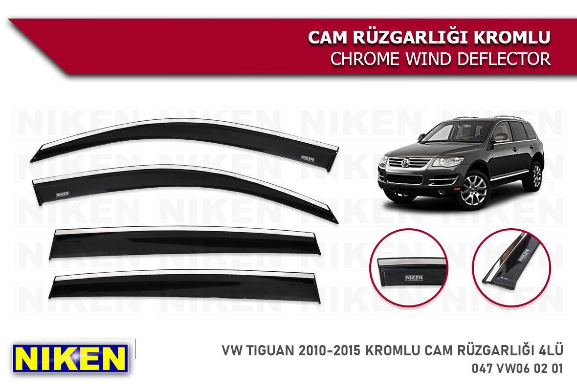 Vw tiguan cam rüzgarlığı kromlu 2009+ niken