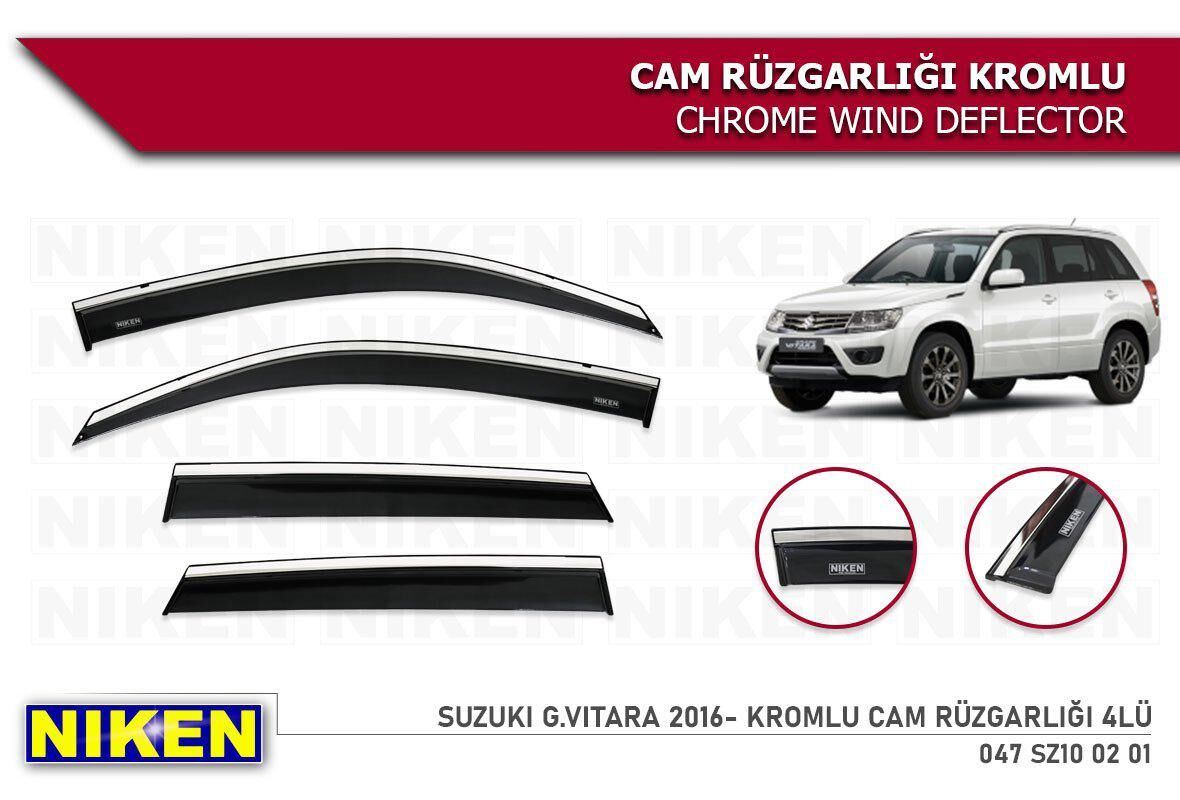 Suzuki vitara cam rüzgarlığı kromlu 2016 2017 2018 2019 niken