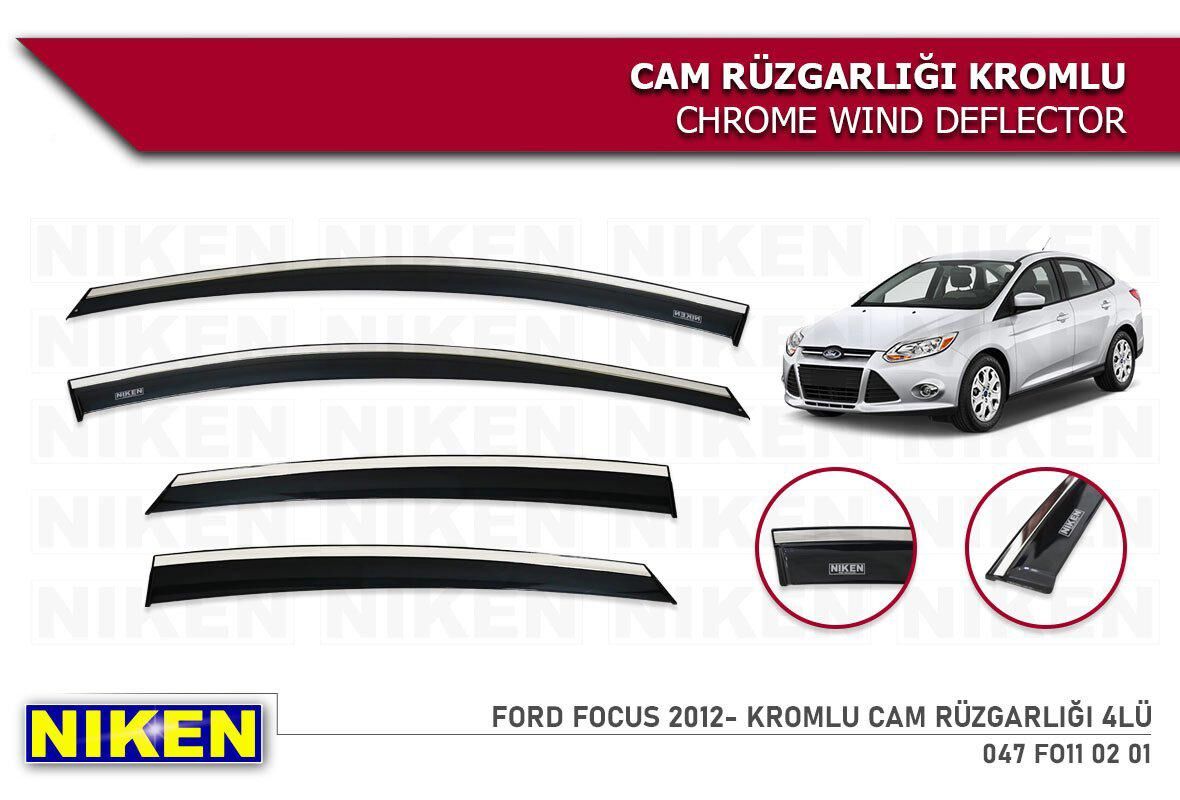 Ford focus 3 cam rüzgarlığı kromlu 2012+ niken