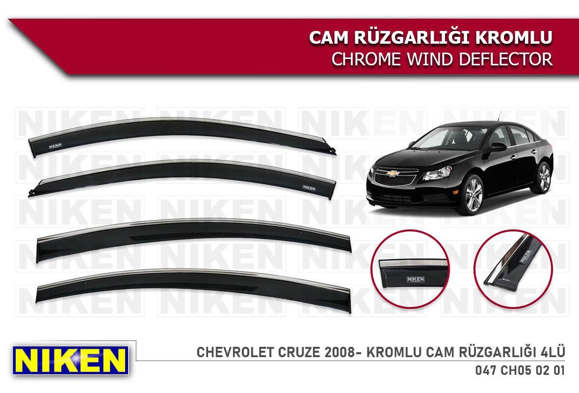 Chevrolet cruze cam rüzgarlığı kromlu niken