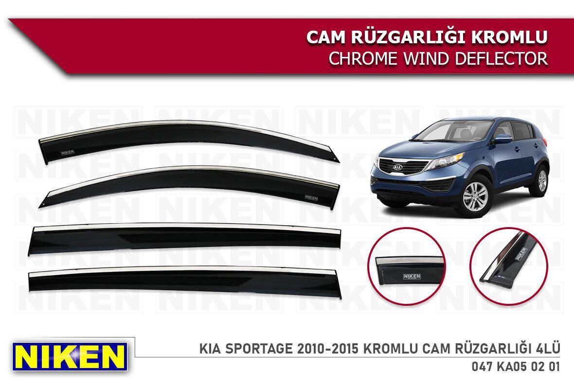 Kia sportage cam rüzgarlığı kromlu 2011+ niken