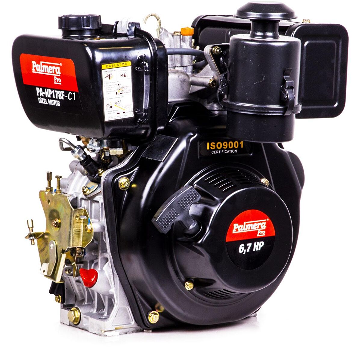 Palmera HP178F-C1 İpli Dizel Çıplak Motor Çapa Tip Konik 6.7 Hp