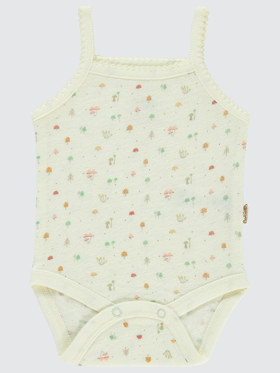 Bebetto Kız Bebek Çıtçıtlı Badi 0-9 Ay Ekru