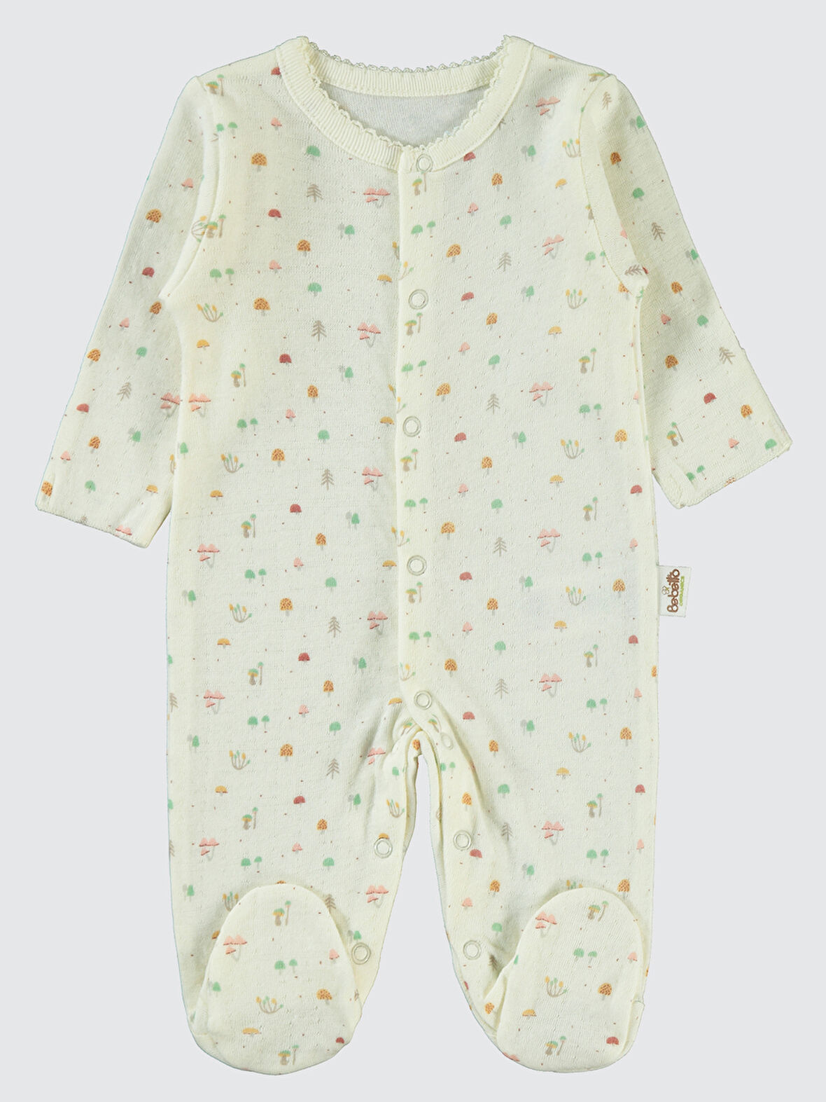 Bebetto Kız Bebek Patikli Tulum 0-3 Ay Ekru