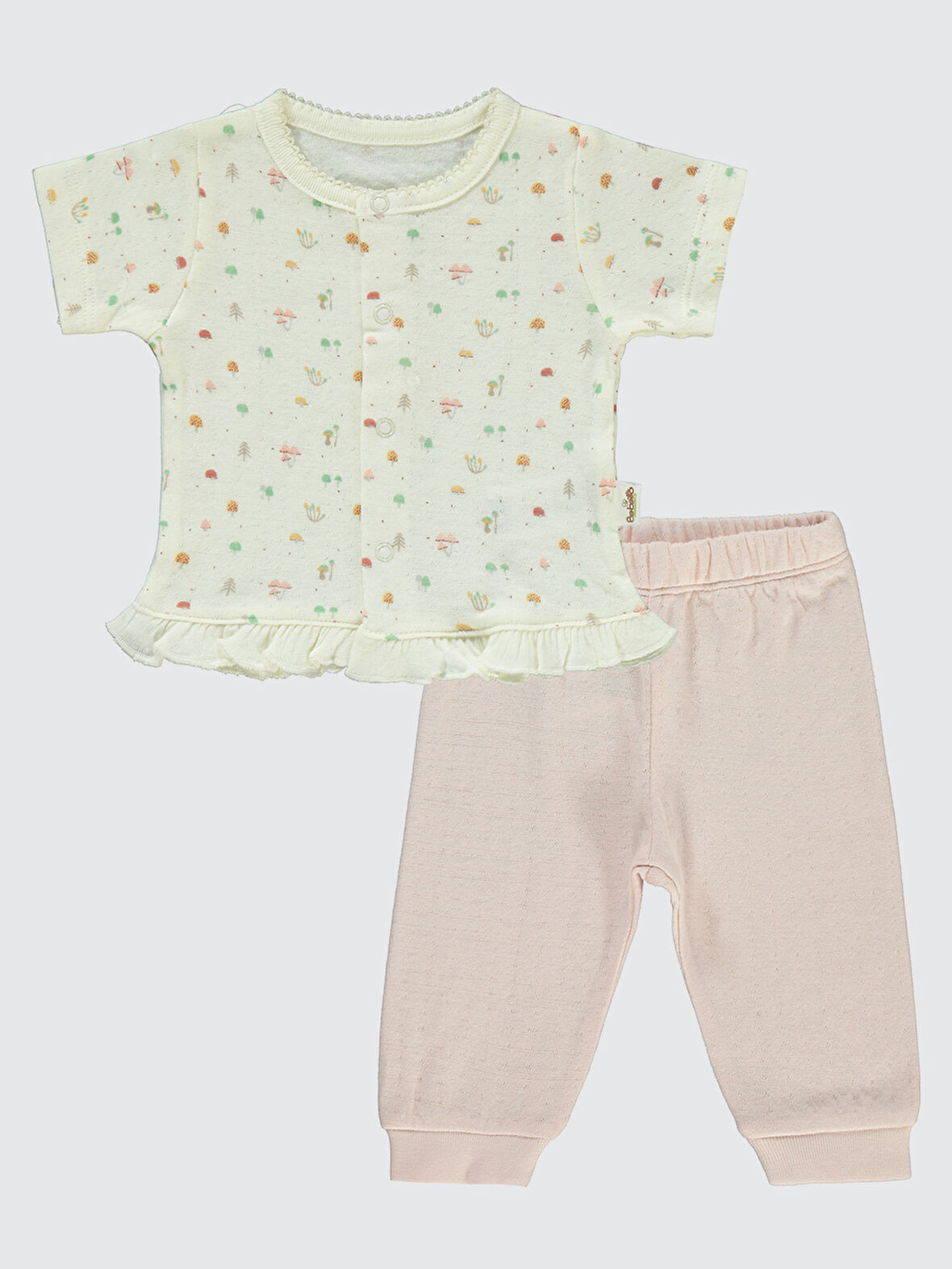 Bebetto Kız Bebek Pijama Takımı 0-1 Ay Gül Kurusu