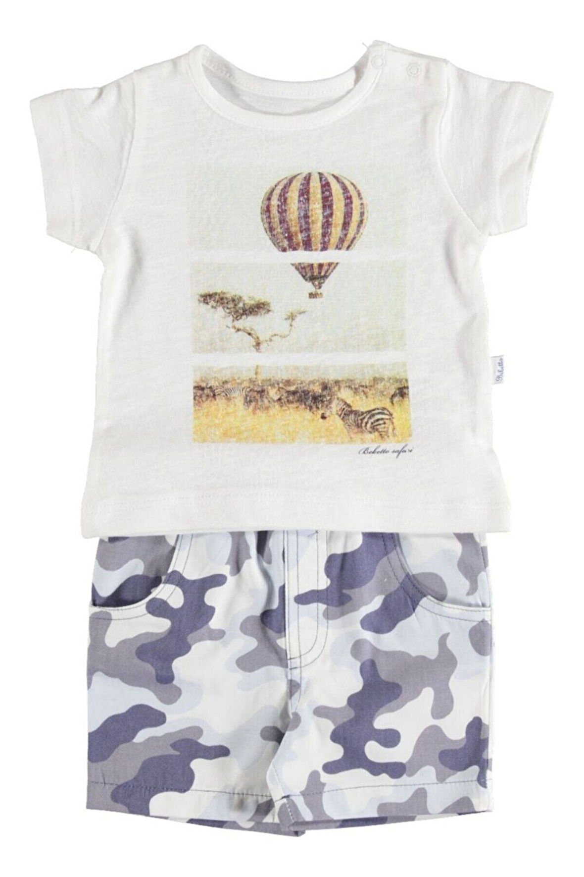 Bebek Beyaz 2 Li Takım Şortlu