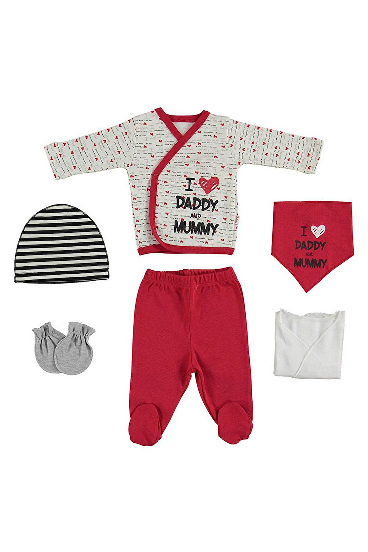 Z442 Mum And Dad 6'Lı Bebek Zıbın Seti