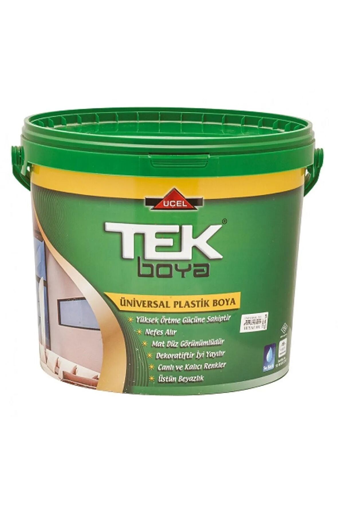 TEK ÜNİVERSAL PLASTİK BOYA BEYAZ 7.5LT 10KG