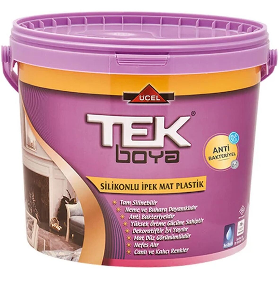 TEK SİLİKONLU İPEKMAT İÇ CEPHE BOYASI BEYAZ 7.5LT 10KG