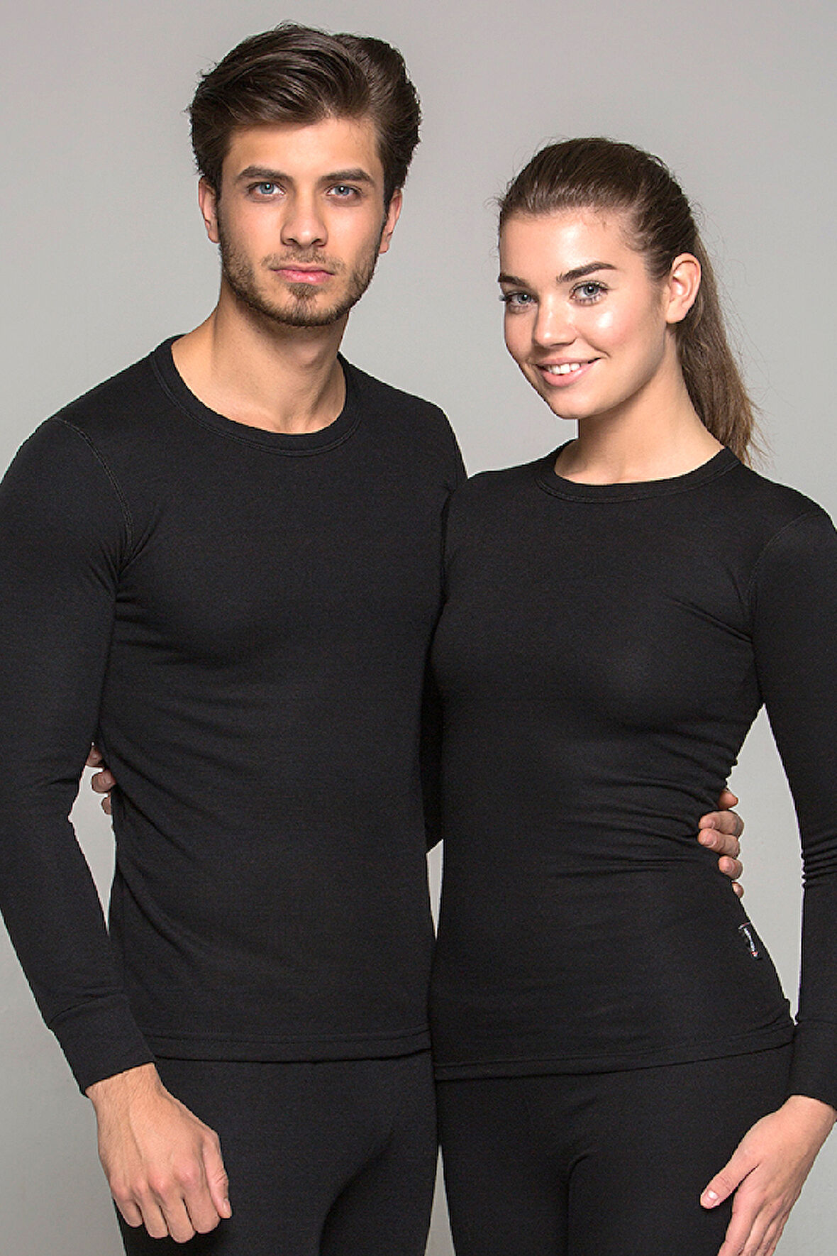 Thermoform Heavy Yetıskin Uzun Kol Fanila SİYAH