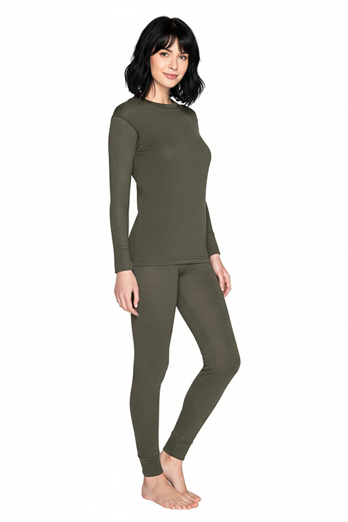 Thermoform New Heavy Kadın Termal İçlik Set HAKİ