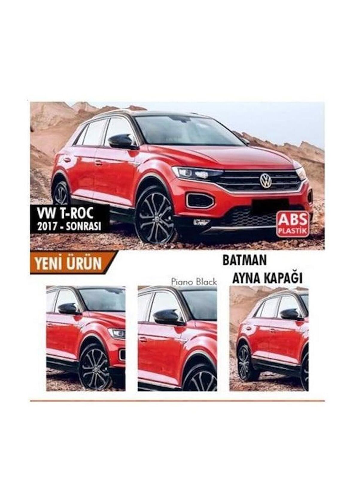 Yarasa Batman Ayna Kapağı Volkswagen T-roc +2017