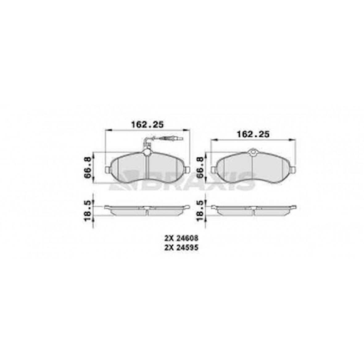 Psa On Fren Balatası Scudo III Jumpy III Expert III 2.0i / 1.6hdi 90 / 2.0hdi 120 / 2.0hdi 140 / 2.0i 01 - Braxıs Ab0083