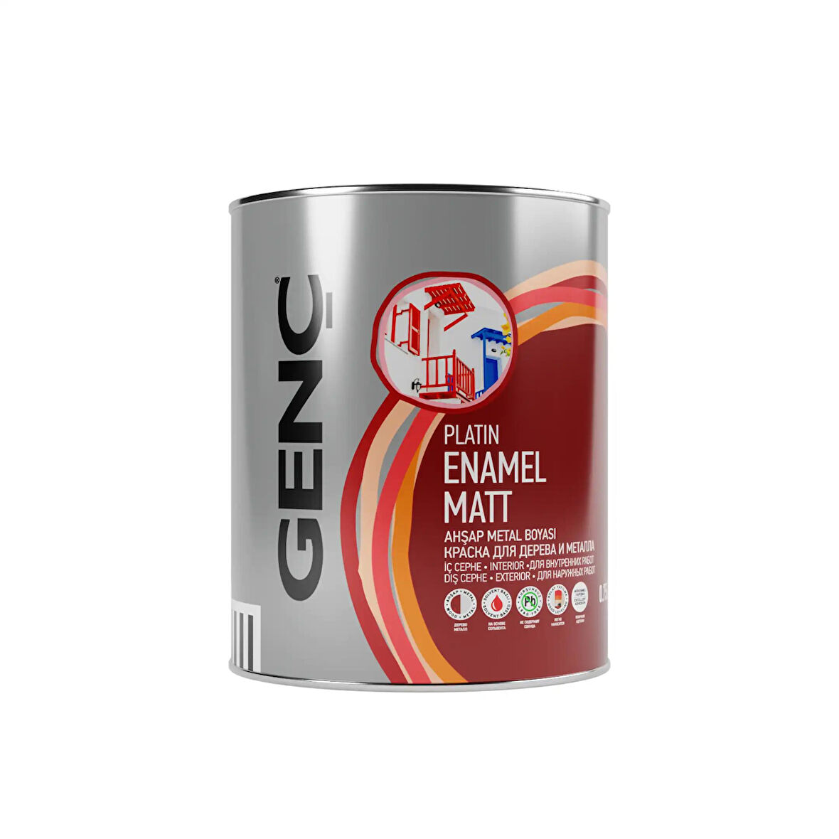 Genç Sentetik Ahşap Metal Boyası Beyaz 0.75 l