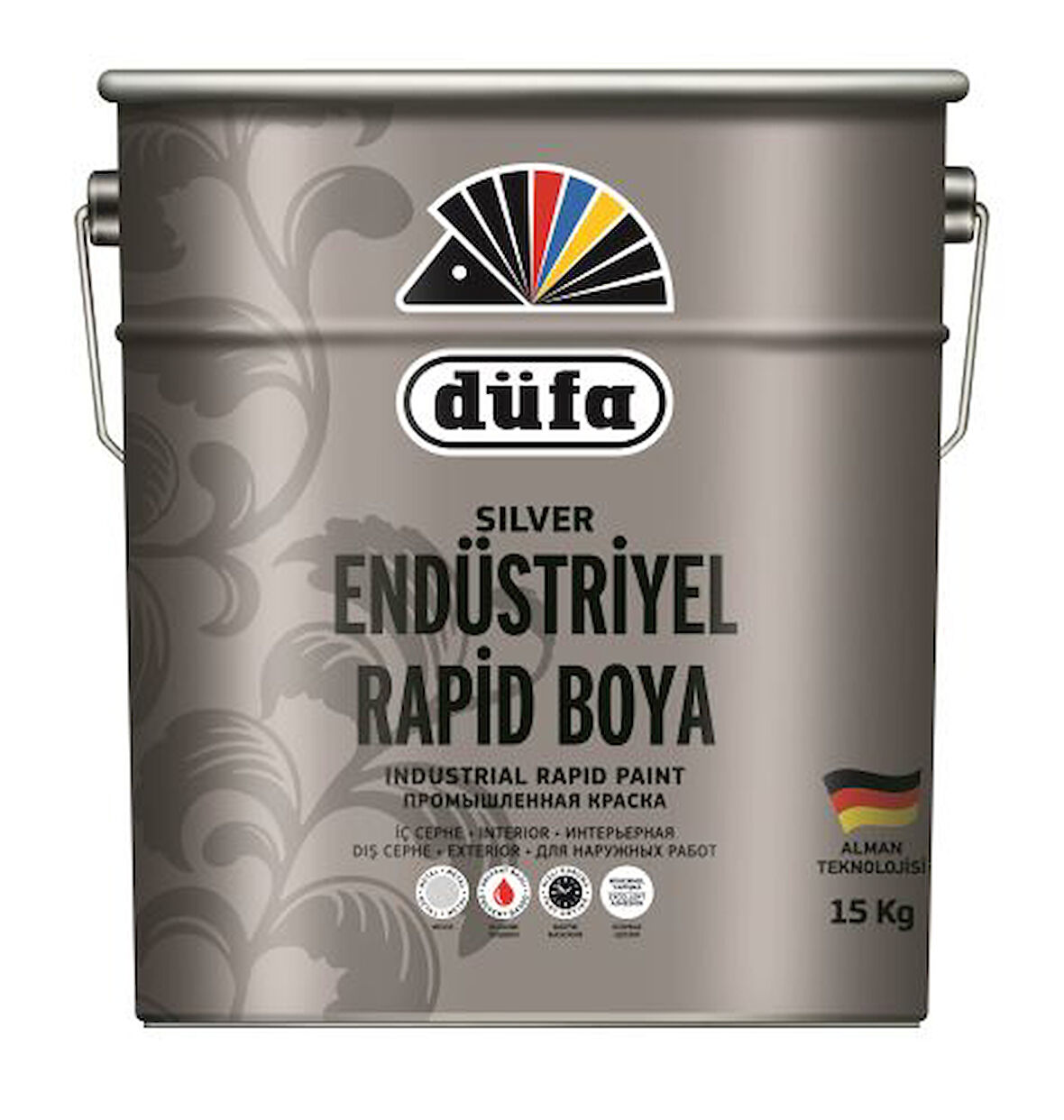 Düfa Rapid Endüstriyel Boya Mat Ral 9011 Siyah 15 Kg