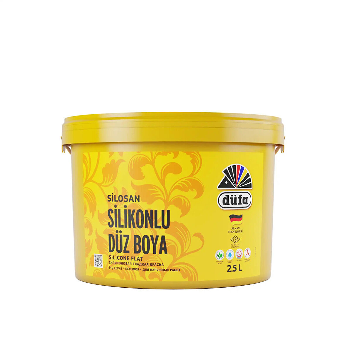 Düfa Silikonlu Düz Dış Cephe Duvar Boyası 3088 Sarin 2.5 l