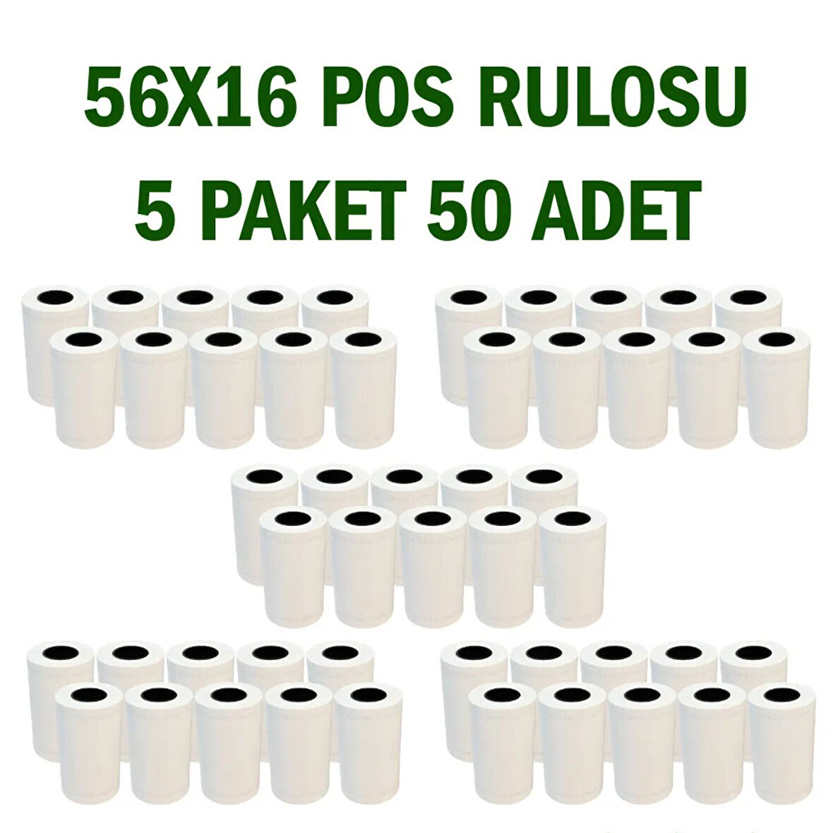 BK Etiket X5 Tech Termal Yazar Kasa Pos Rulosu 56x16 mt (5 Paket 50 Rulo)