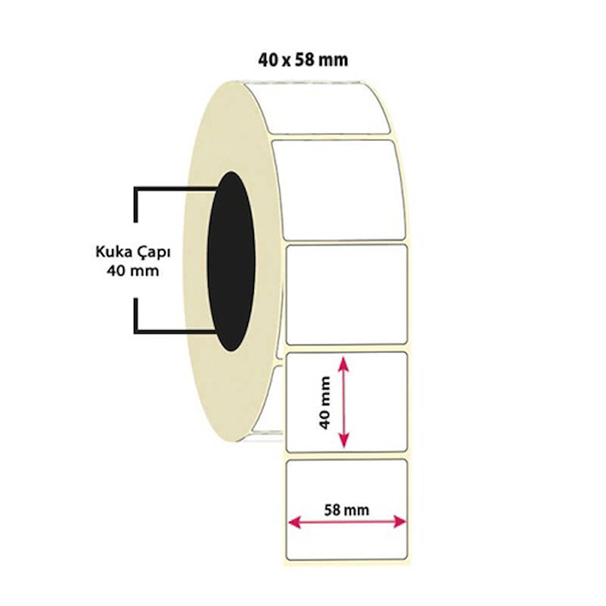Stilo Terazi Termal Etiket 40X58 500Lü Beyaz - 2 adet