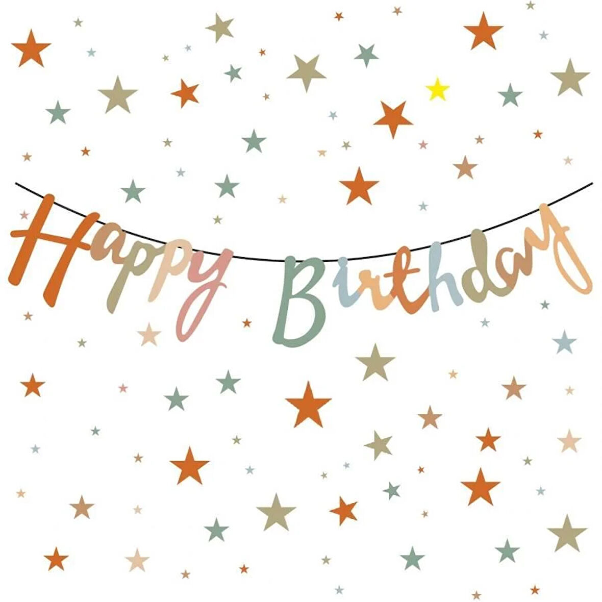 Kaligrafik El yazısı Happy Birthday RETRO El yazıs