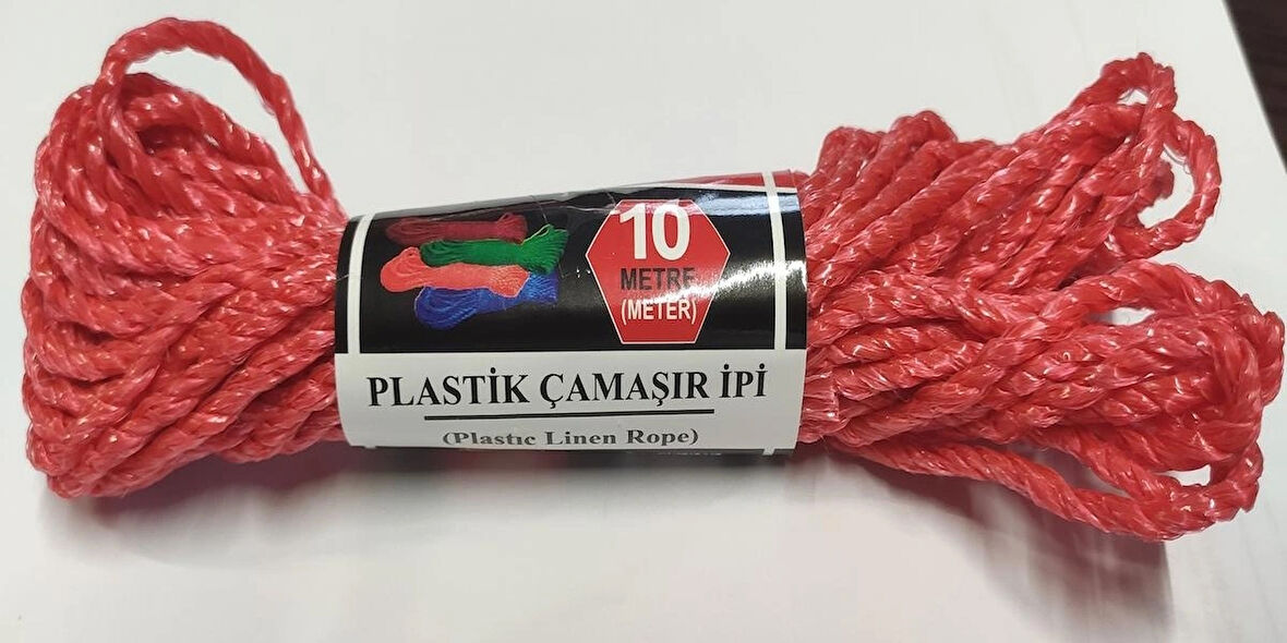 KALE PLASTİK ÇAMAŞIR İPİ 10M KRMZ 2 ADET