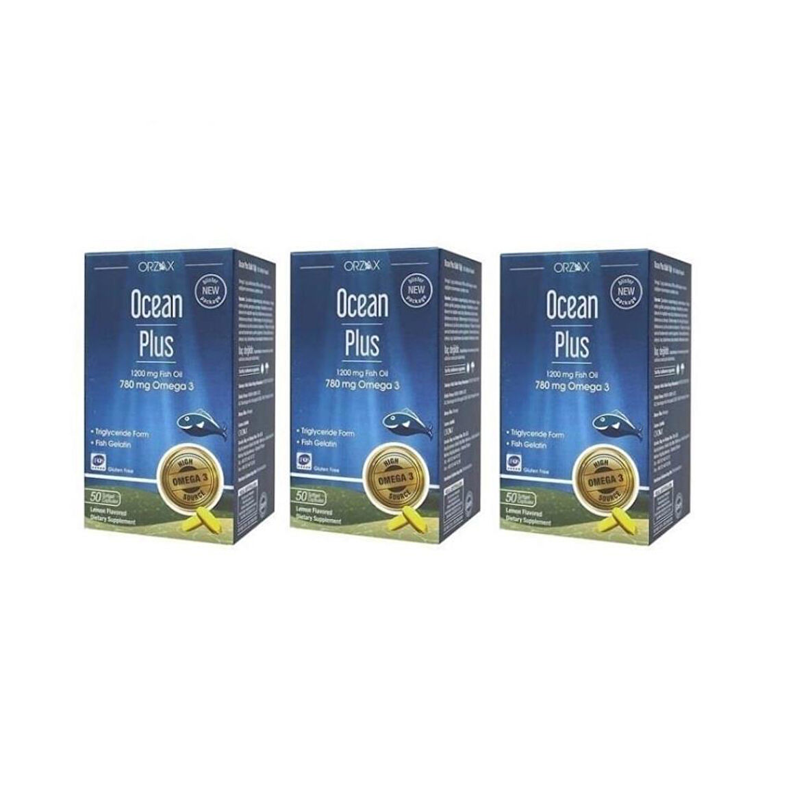 Ocean Plus Omega3 1200 Mg 50 Kapsül-3 ADET-SKT:03/2026
