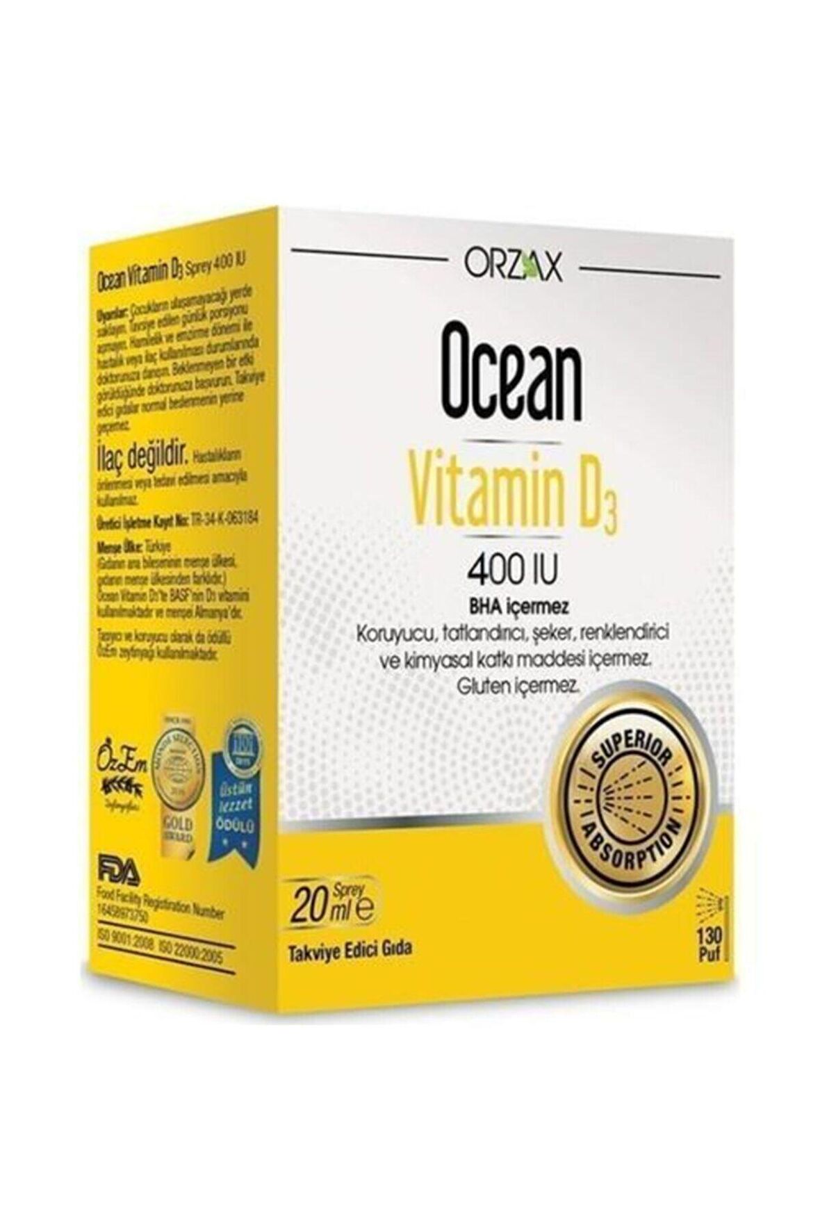 Ocean Vitamin D3 400 Sprey