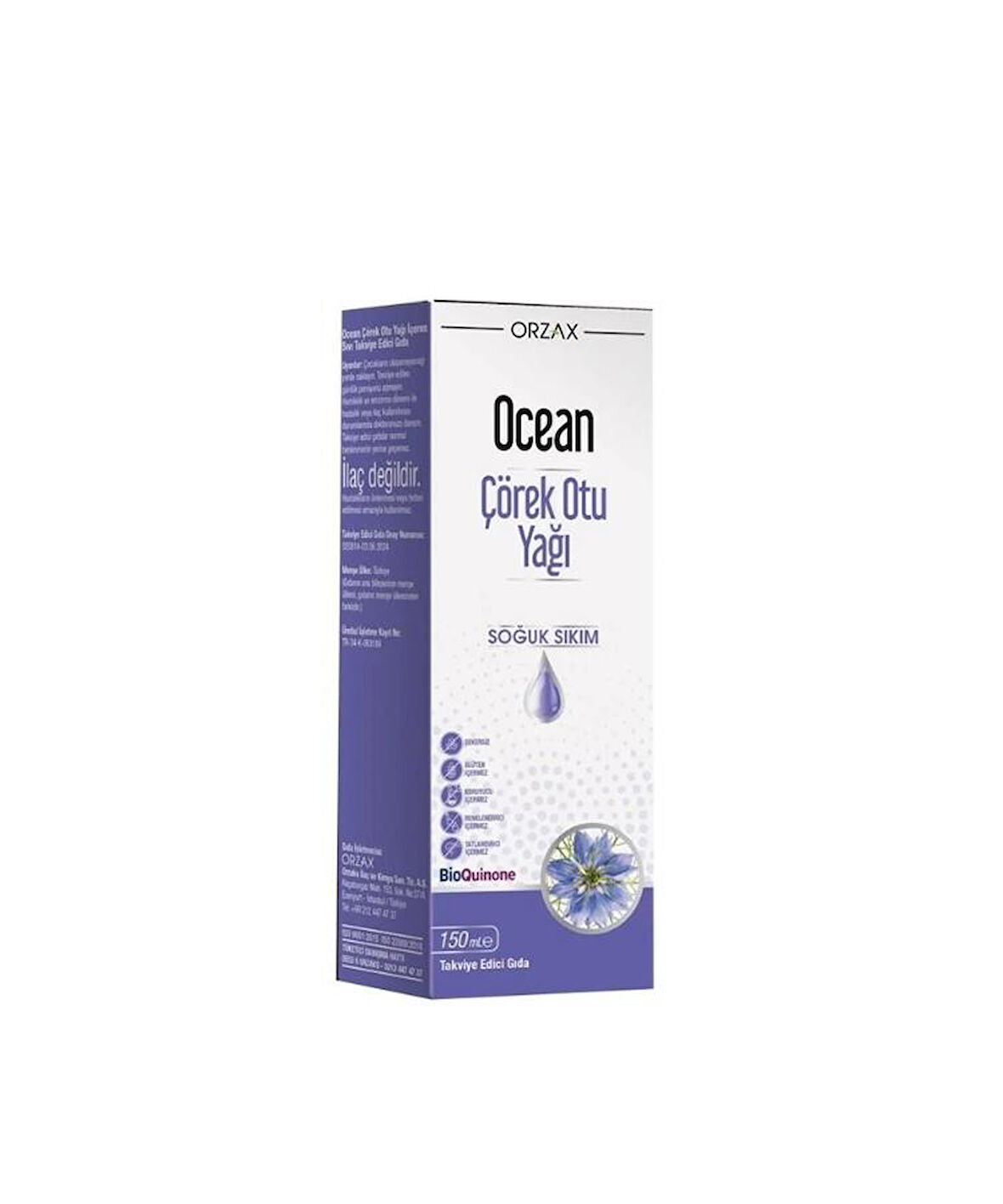 Ocean Çörek Otu Yağı Soğuk Sıkım 150 ML