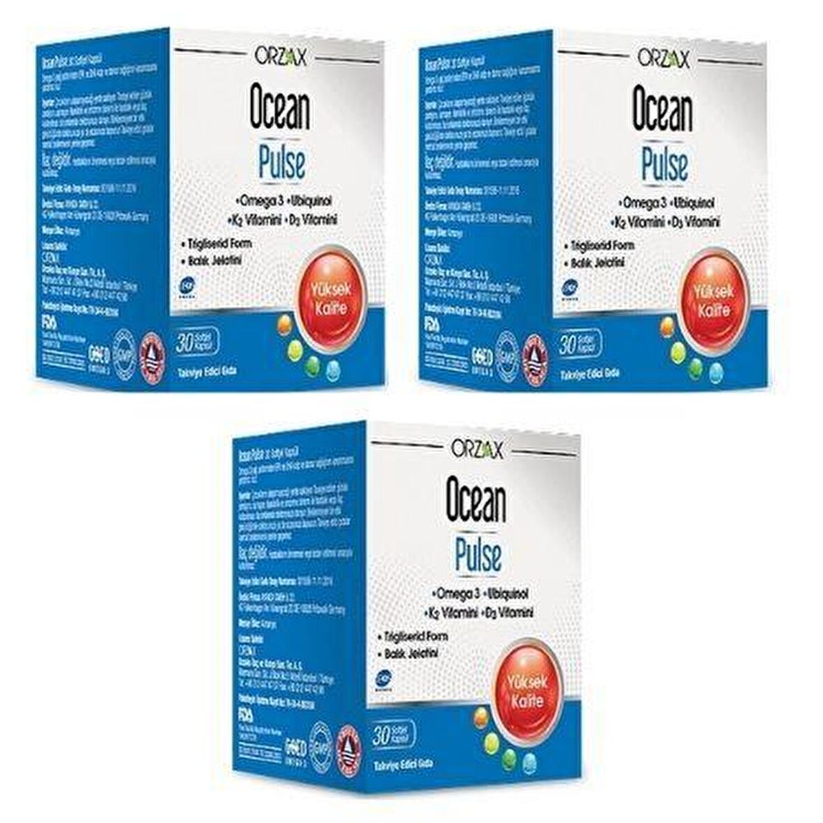 Orzax Ocean Pulse 30 Kapsül X 3
