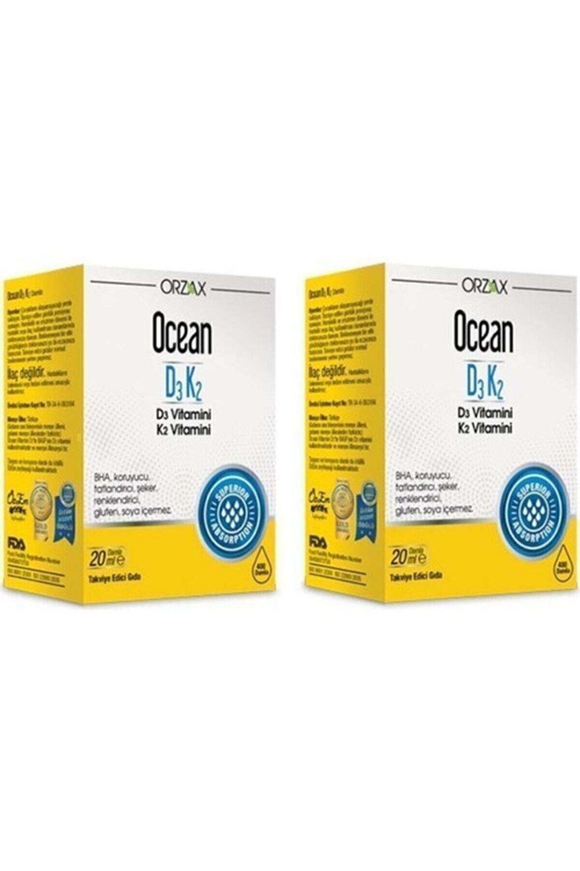 Ocean Vitamin D3k2 Damla 20 Ml - 2'li Paket