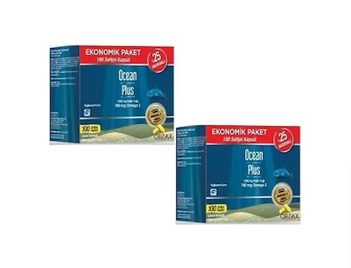 Ocean Plus Balık Yağı 1200 mg 100 Kapsül 2'li