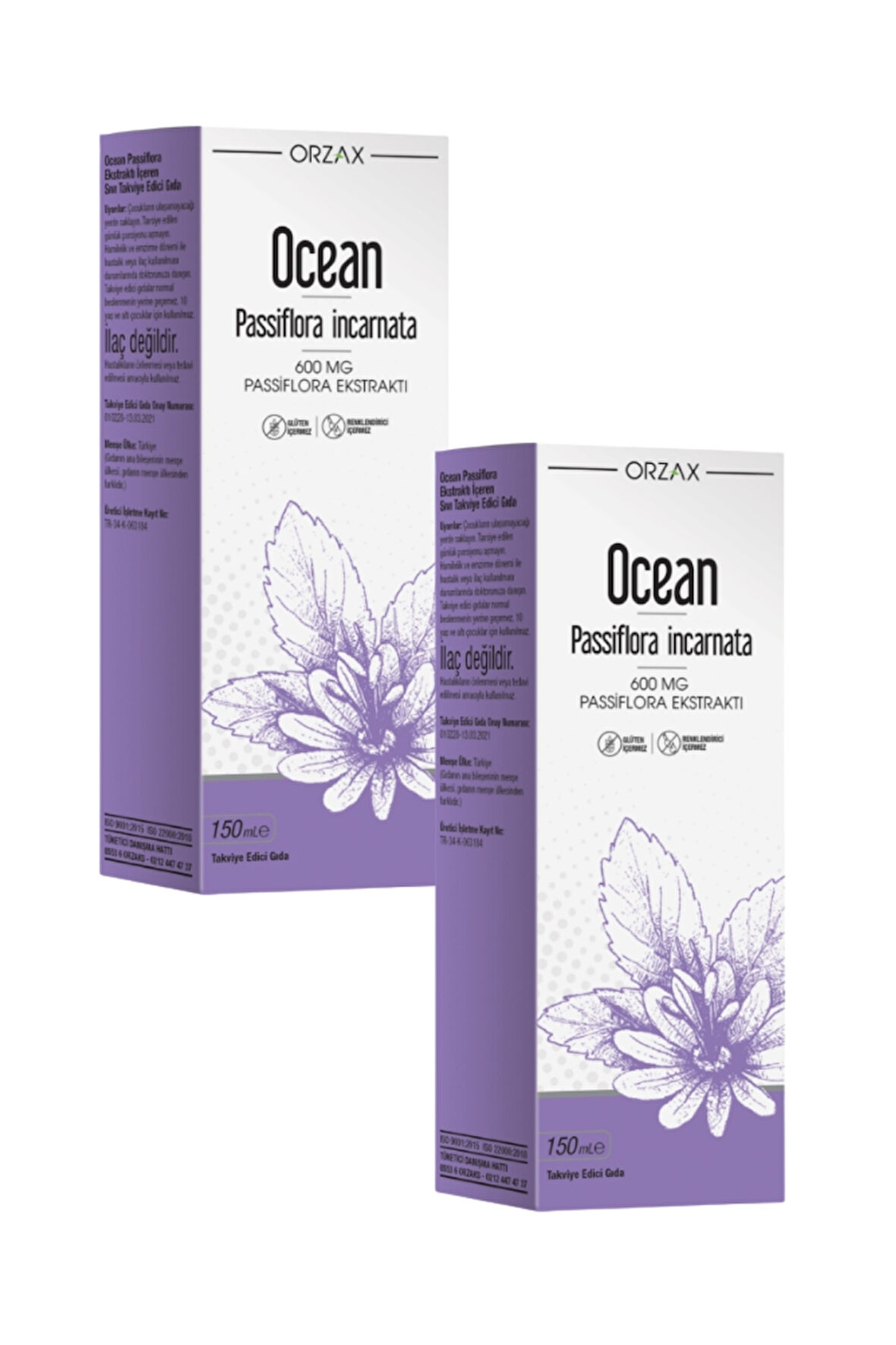 Ocean Passiflora Şurup 150 ml x 2 Adet