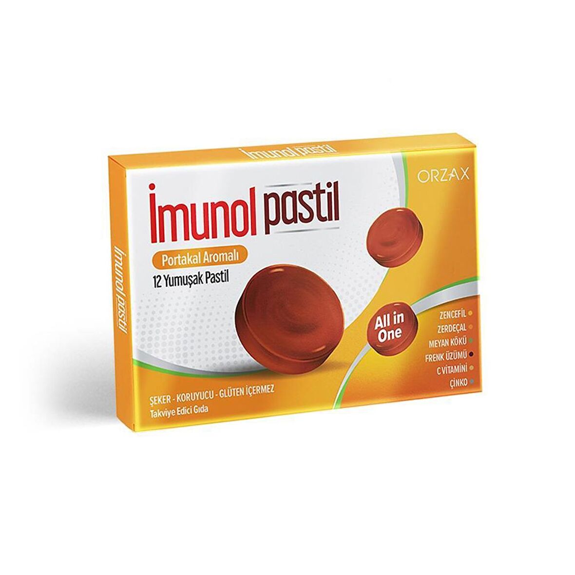 İmunol Pastil Portakal 12li 
