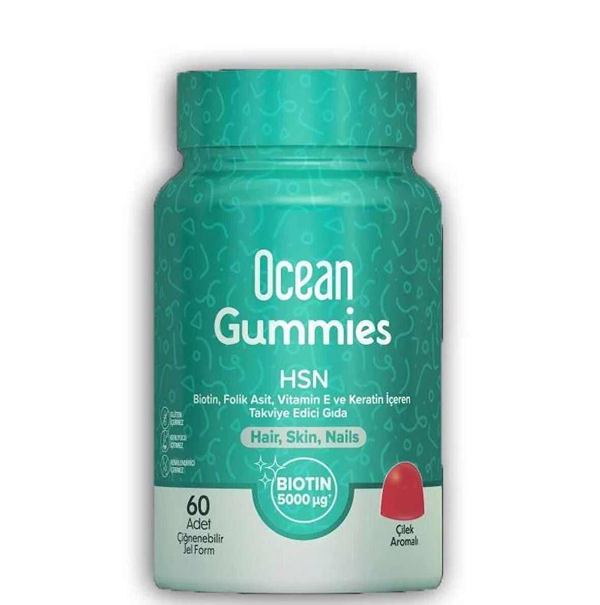 Ocean Gummies HSN Çiğnenebilir Jel Form 60 Adet