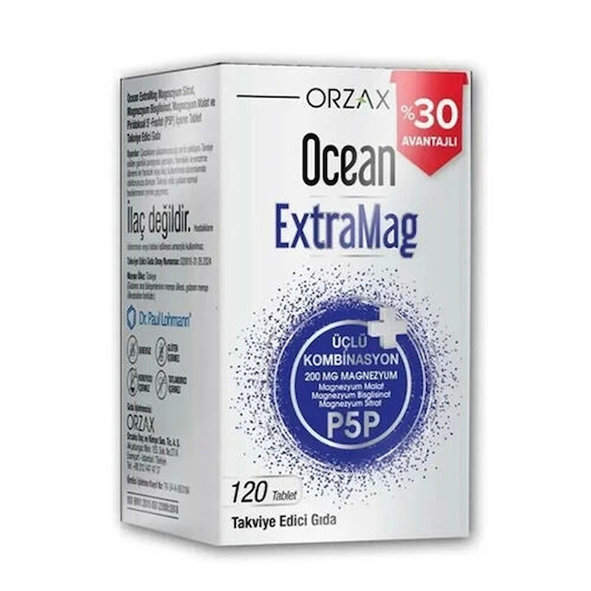 Orzax Ocean Extramag 120 Tablet SPORCU HAVLUSU HEDİYE