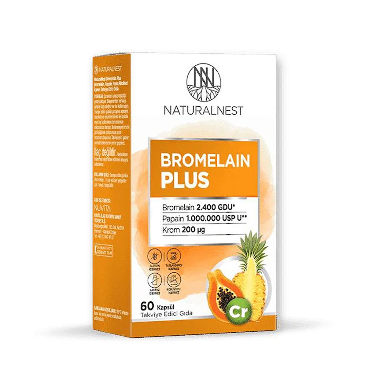 Naturalnest Bromelain Plus 60 Kapsül