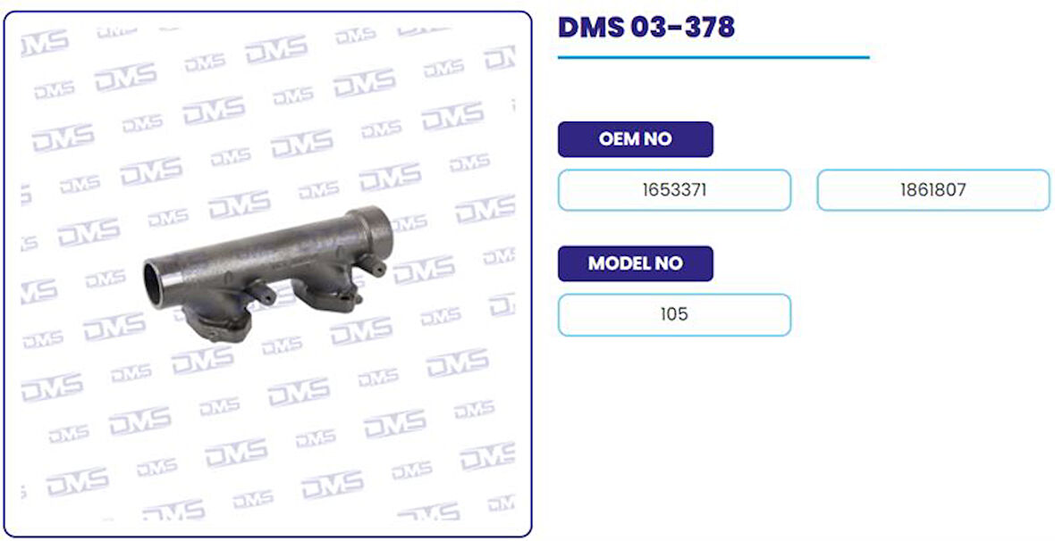Daf Truck Egzoz Manıfoldu Düz Boru Daf 105xf - Demosan 03-378