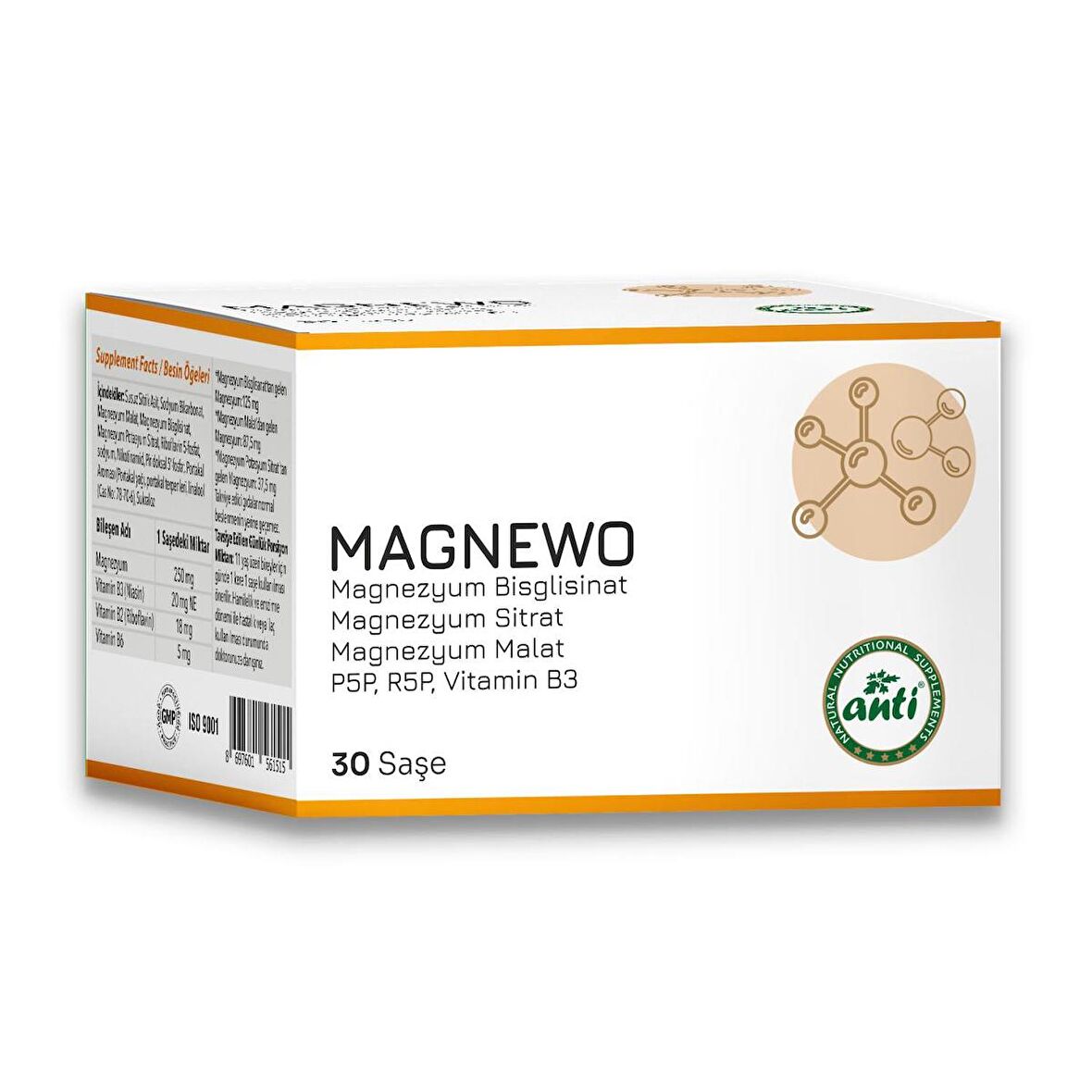 Anti Magnewo Efervesan Magnezyum 30 Saşe