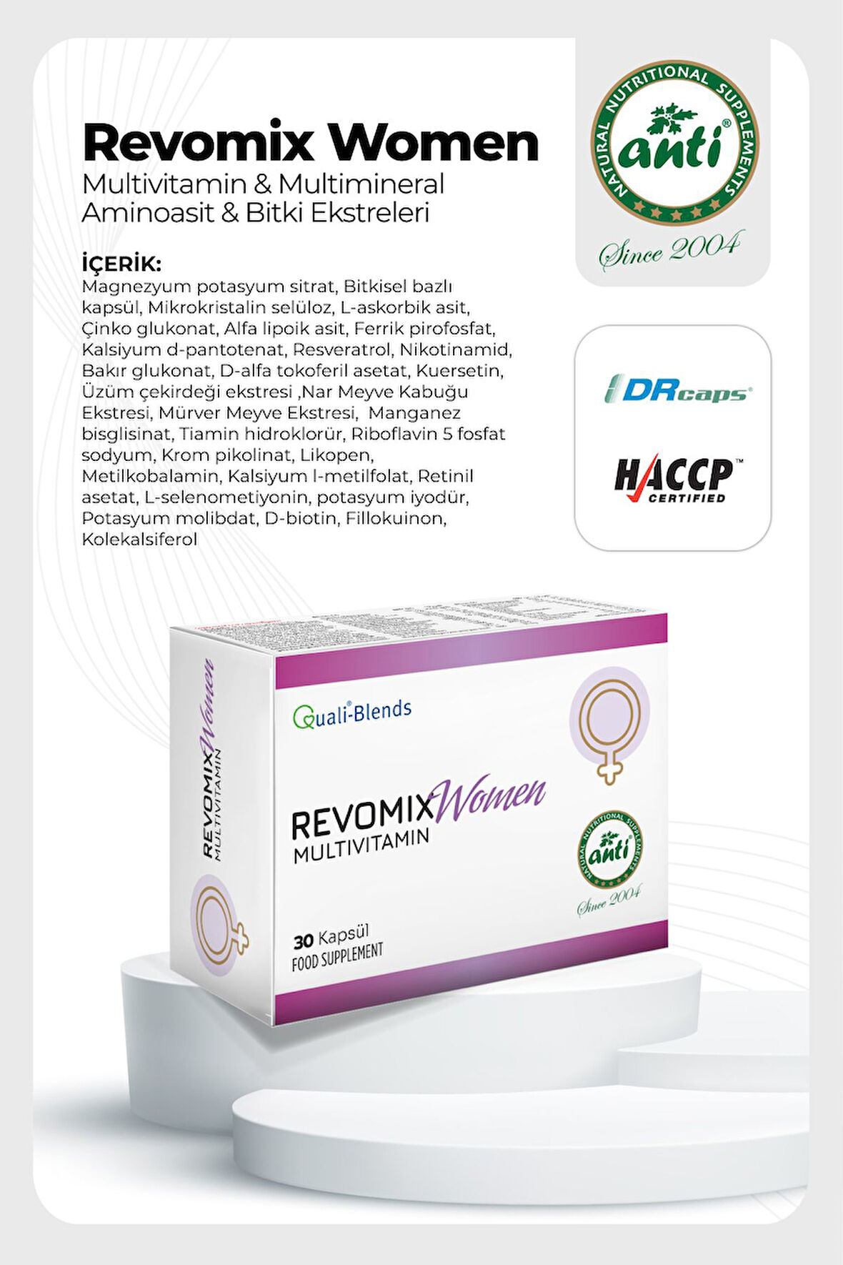 Revomix Women ( Kadınlara Özel Multivitamin , Mineral Takviyesi )