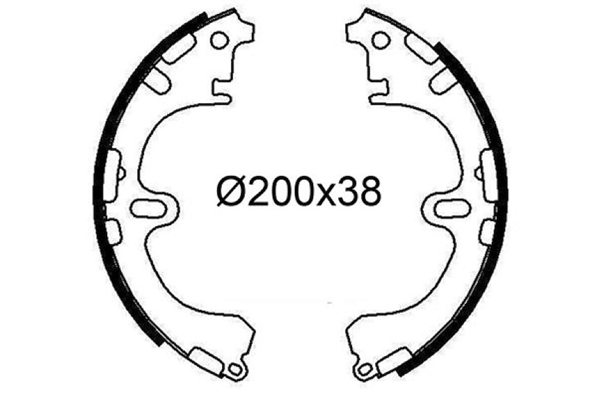 Toyota Arka Fren Balatası Pabuc Corolla 1988 2002 (ae92 Ae100 Ae101 Ae111) - Valeo 564249