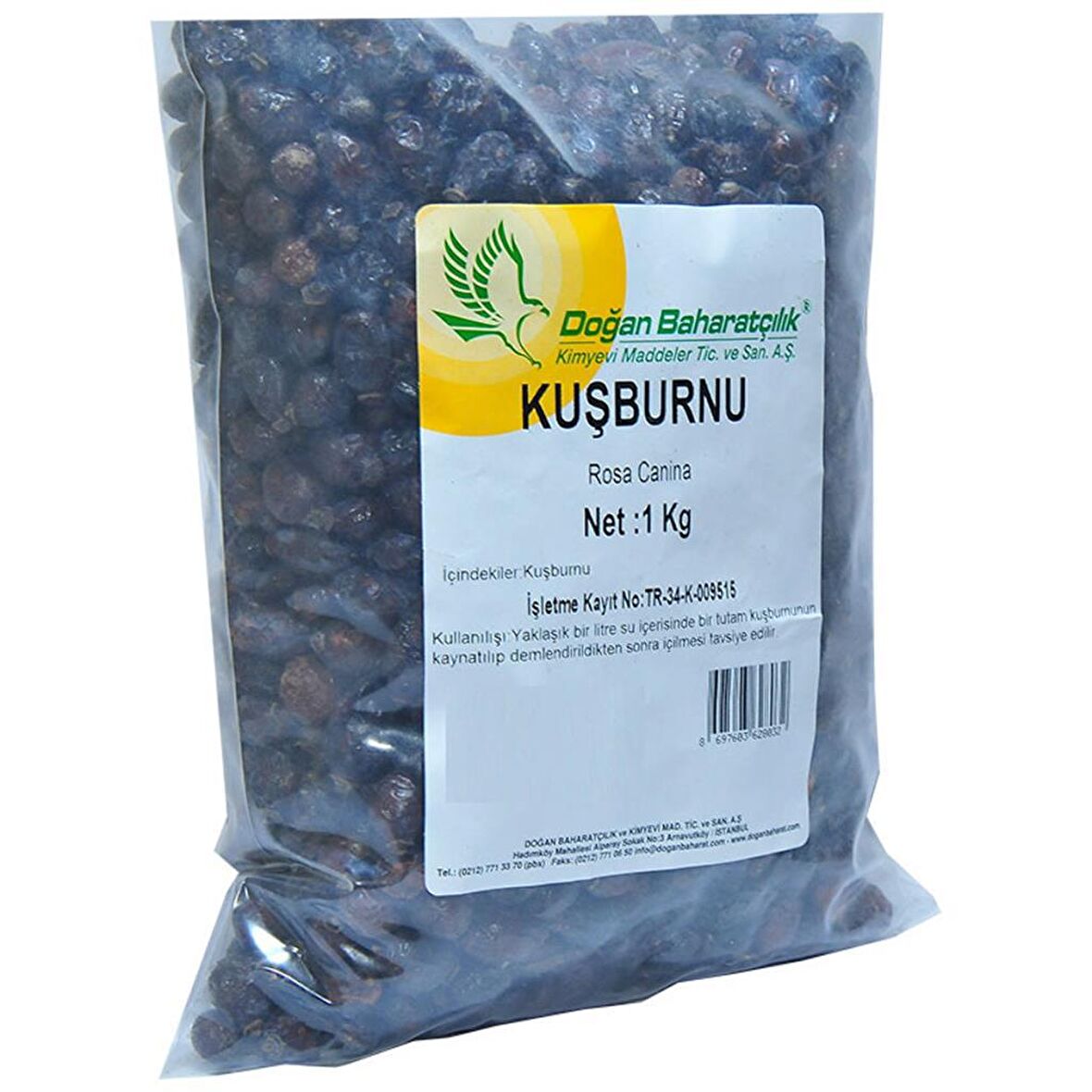 Doğal Tane Kuşburnu 1000 Gr Paket