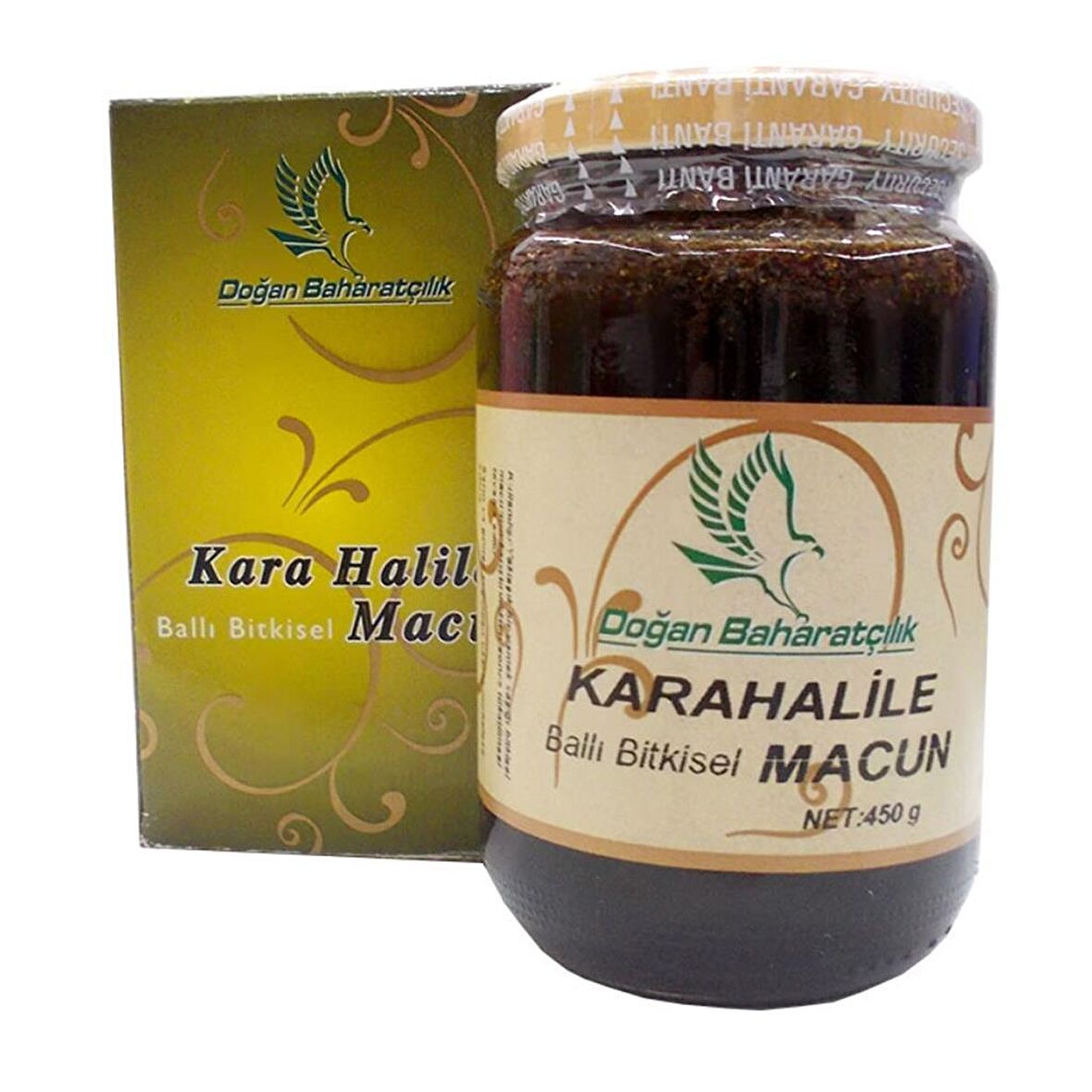 Kara Halileli Ballı Bitkisel Karışım Cam Kavanoz 450 Gr