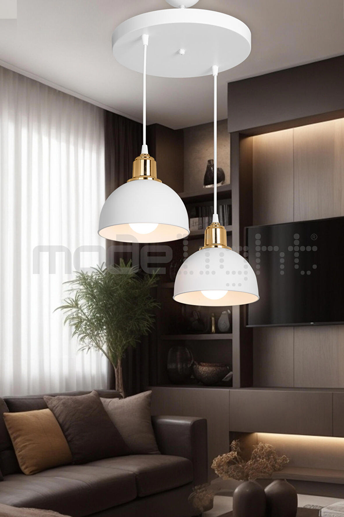 BELLA 2Lİ AVİZE BEYAZ SALON-OTURMA ODASI-ÇOCUK ODASI-YEMEK-YATAK ODASI--ANTRE-MUTFAK