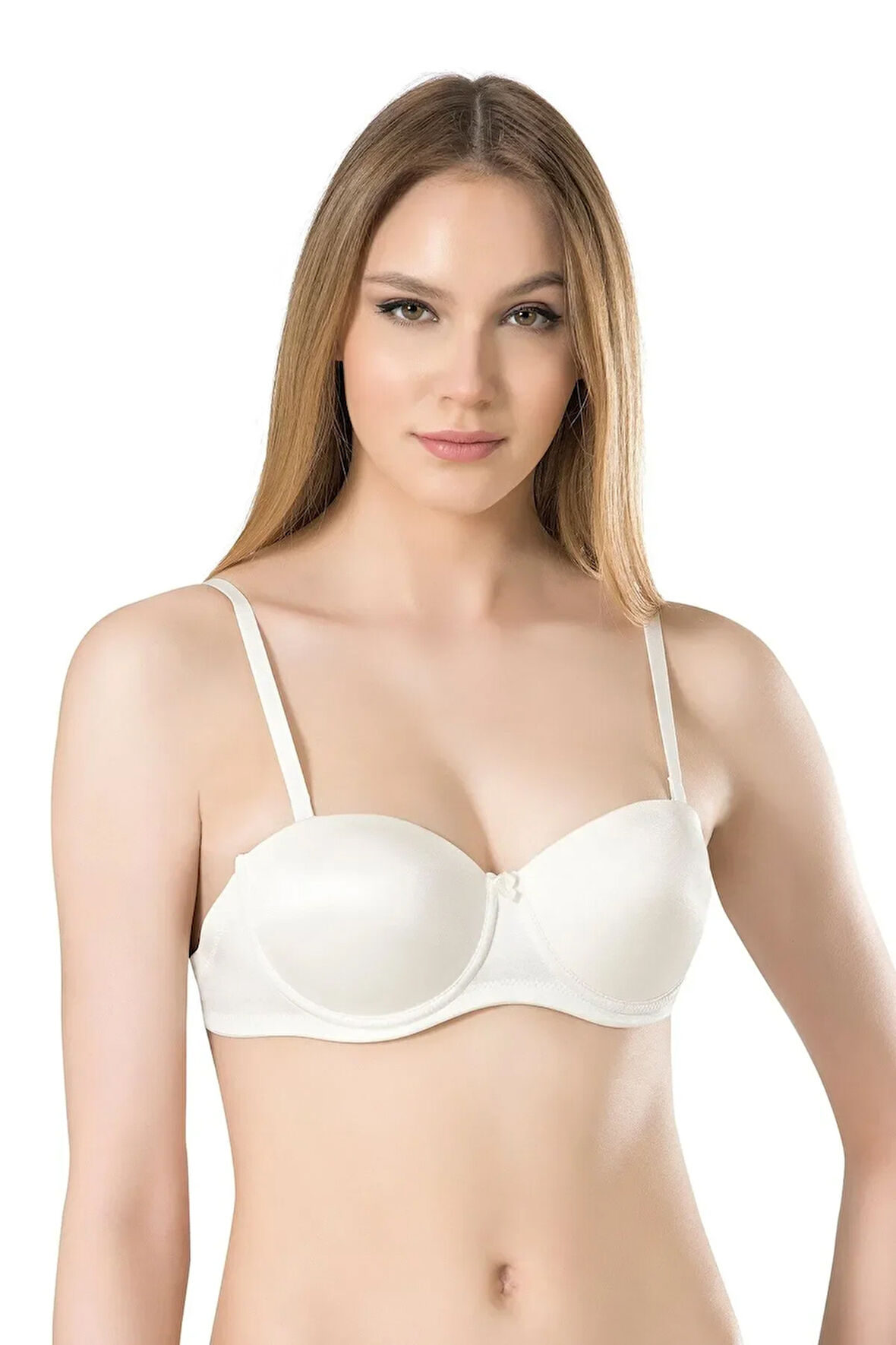 3021 Basic Sırtı Şeffaf Siyah Desteksiz Sütyen