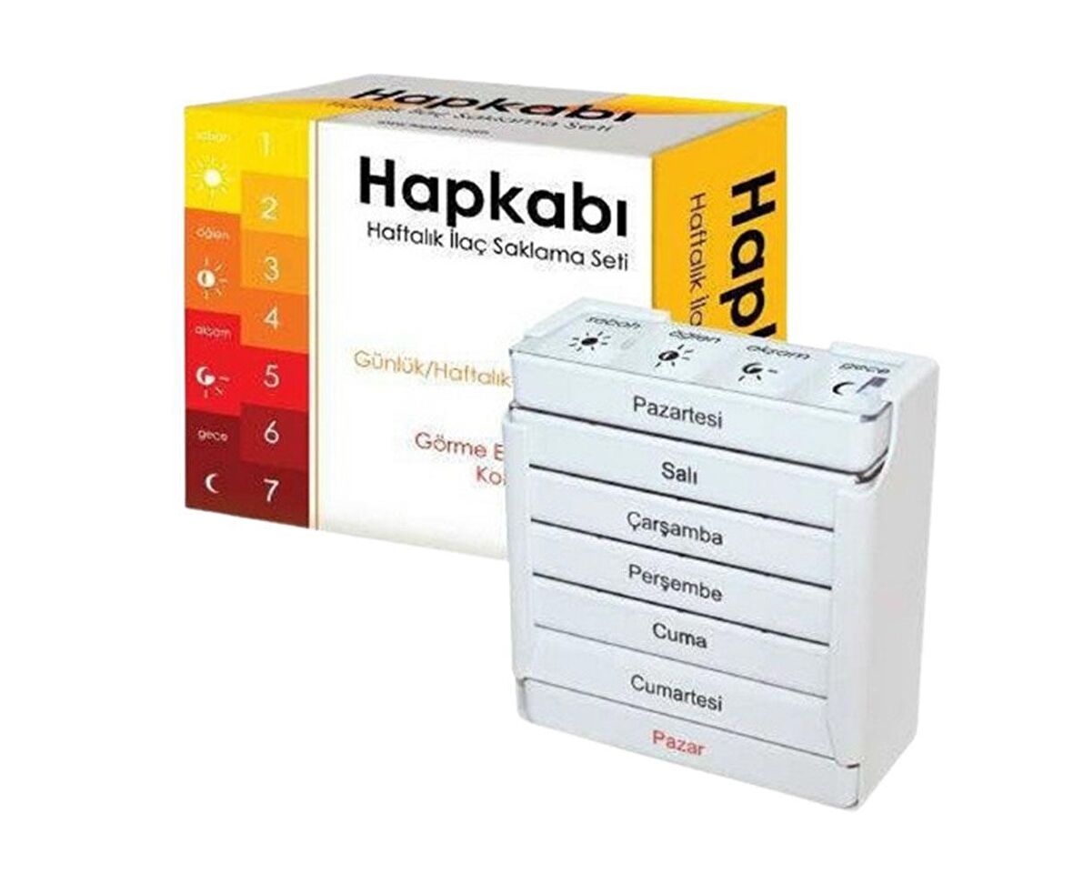 Hapkabı Haftalık İlaç Saklama Seti