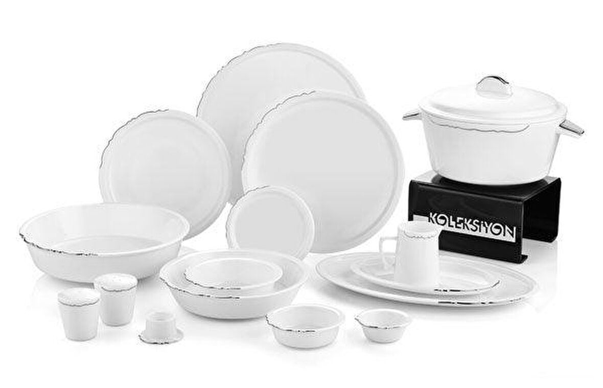 Koleksiyon Eser-i İstanbul Platin 120 Parça 12 Kişilik Yemek Takımı