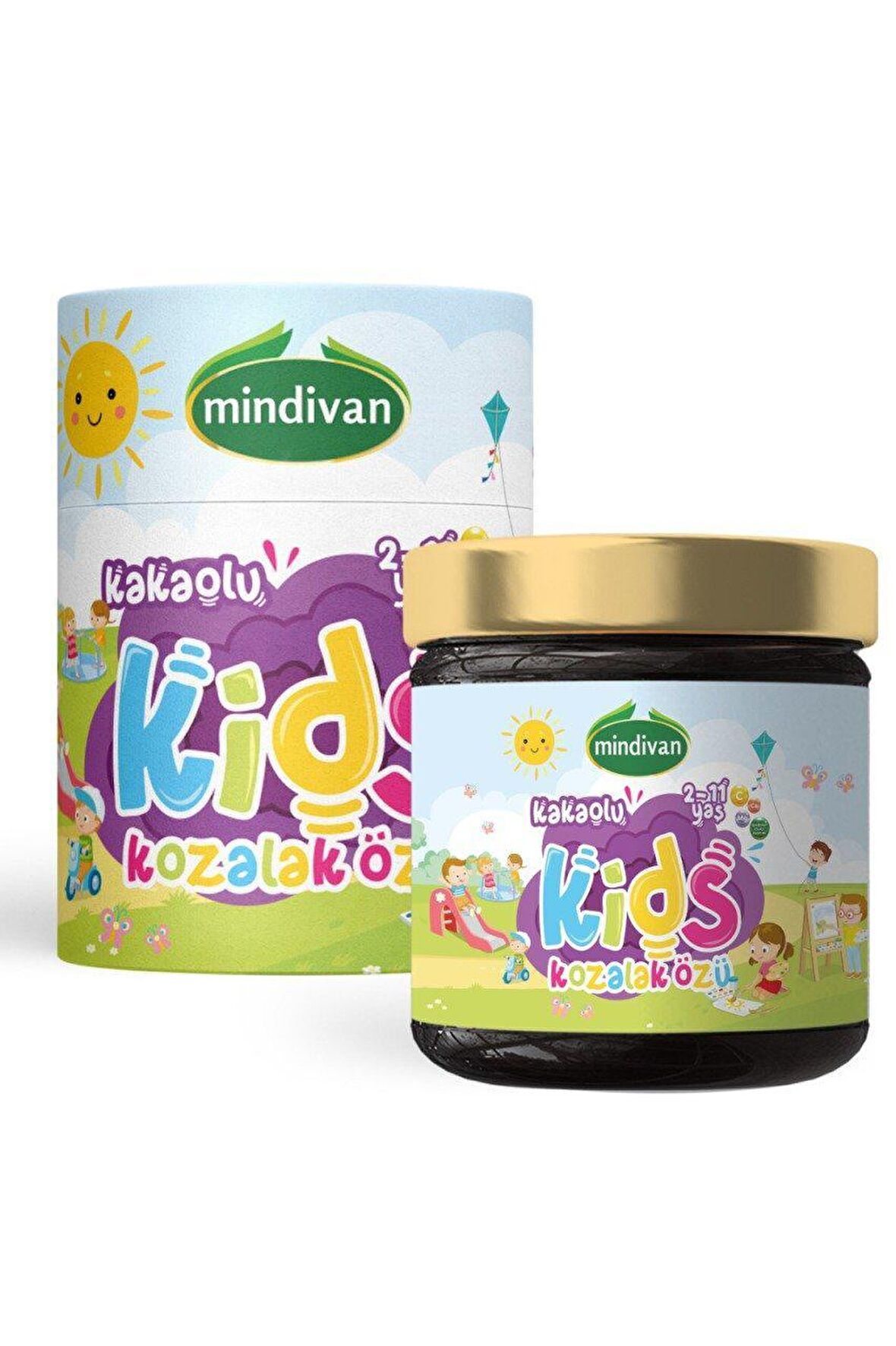 Mindivan Kids Çocuklar için Özel Kakaolu Kozalak Macunu 240gr