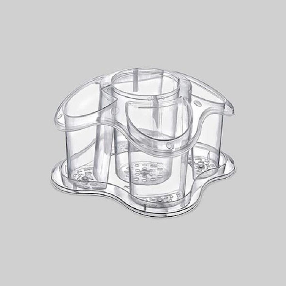 Erkoç Plastik ERK E-227 Papatya Şeffaf Kaşıklık