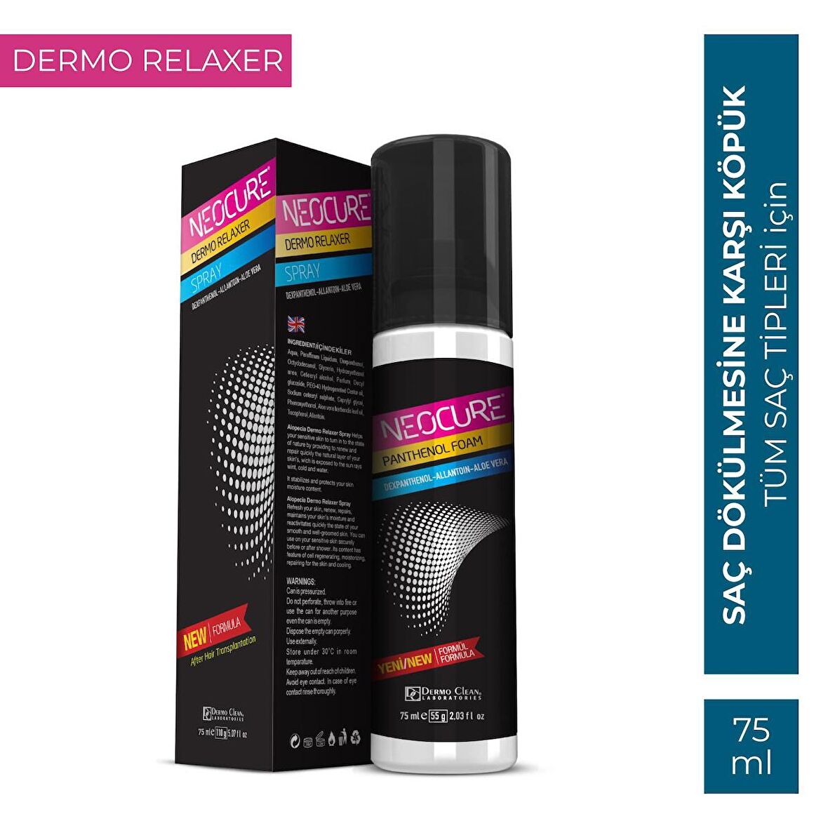 Dermo Clean Neocure Saç Ekimi Sonrası Panthenol Köpük 75 ml